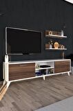 Zümrüt Tv Ünitesi  Beyaz Ceviz